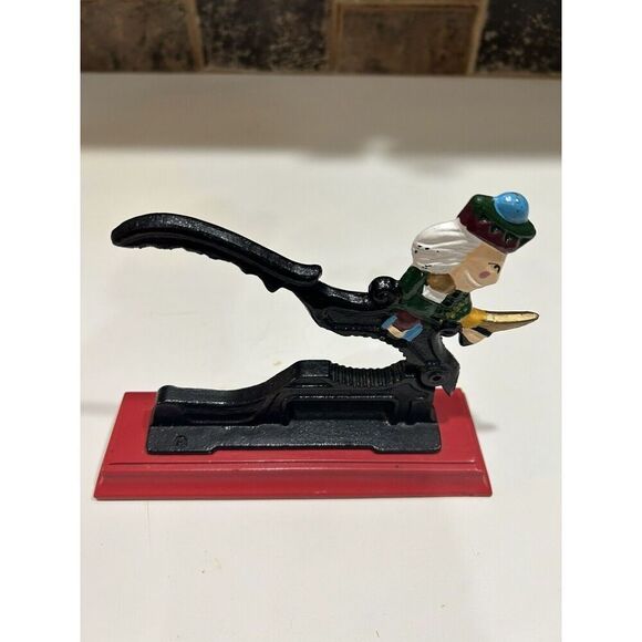 Vintage Cast Iron Hand Painted Nutcracker Table Top Heavy Duty 7" Christmas - Picture 2 of 6